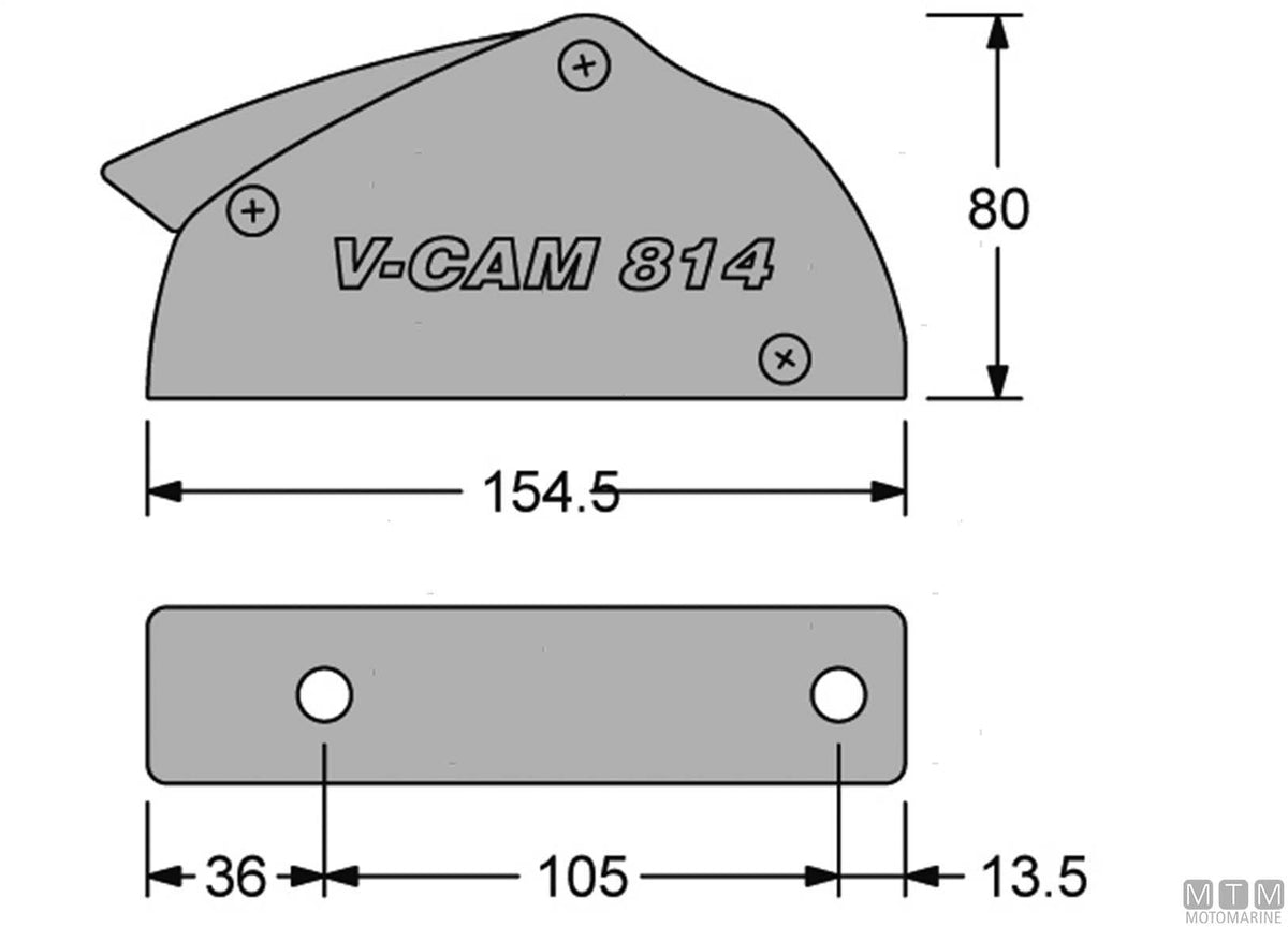 Antal V814 single stopper Ø12/14 mm - original photo Motomarine Srl
