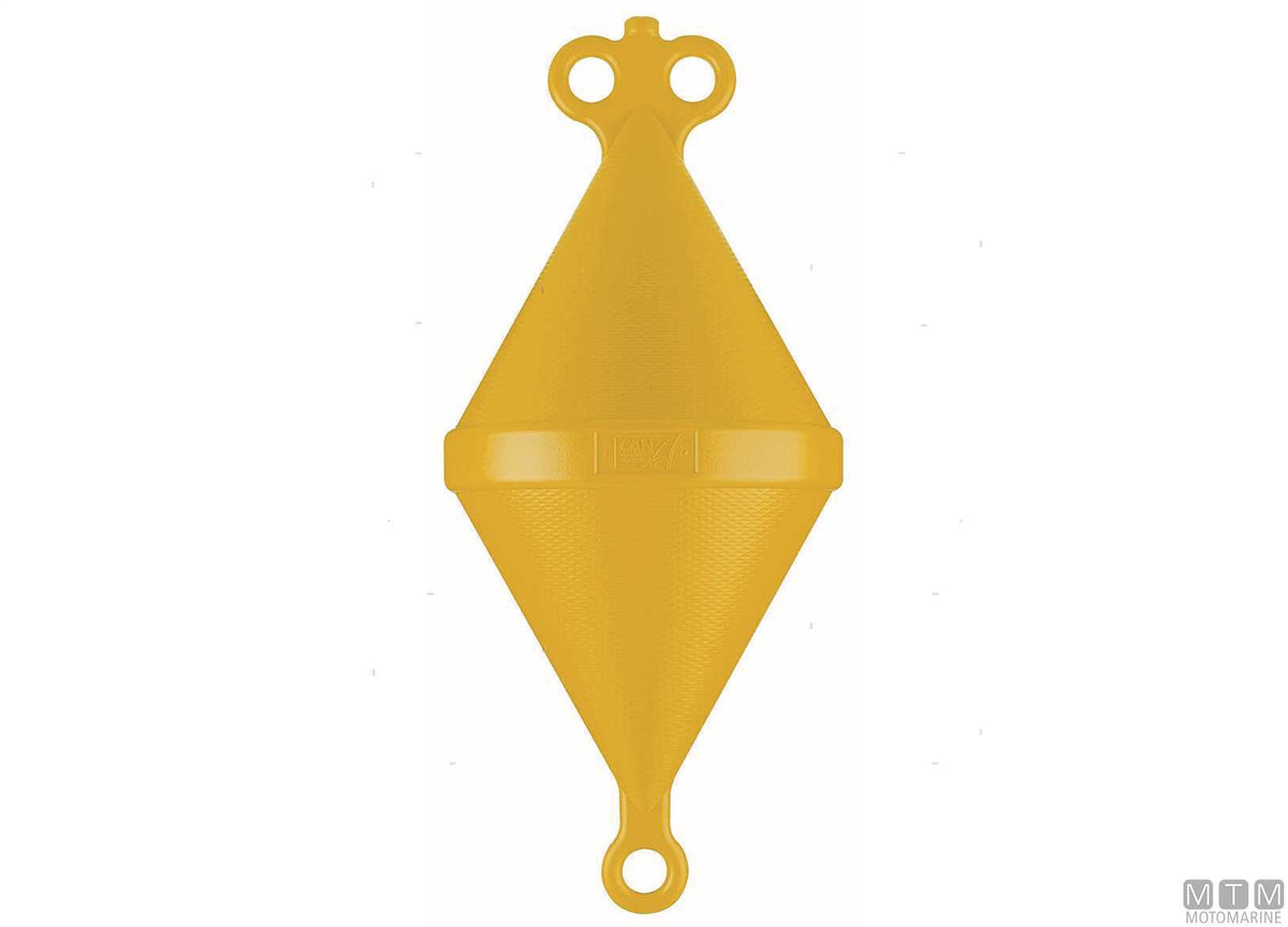 Biconical mooring buoy L orange Ø32 cm H80 cm - original photo Motomarine Srl