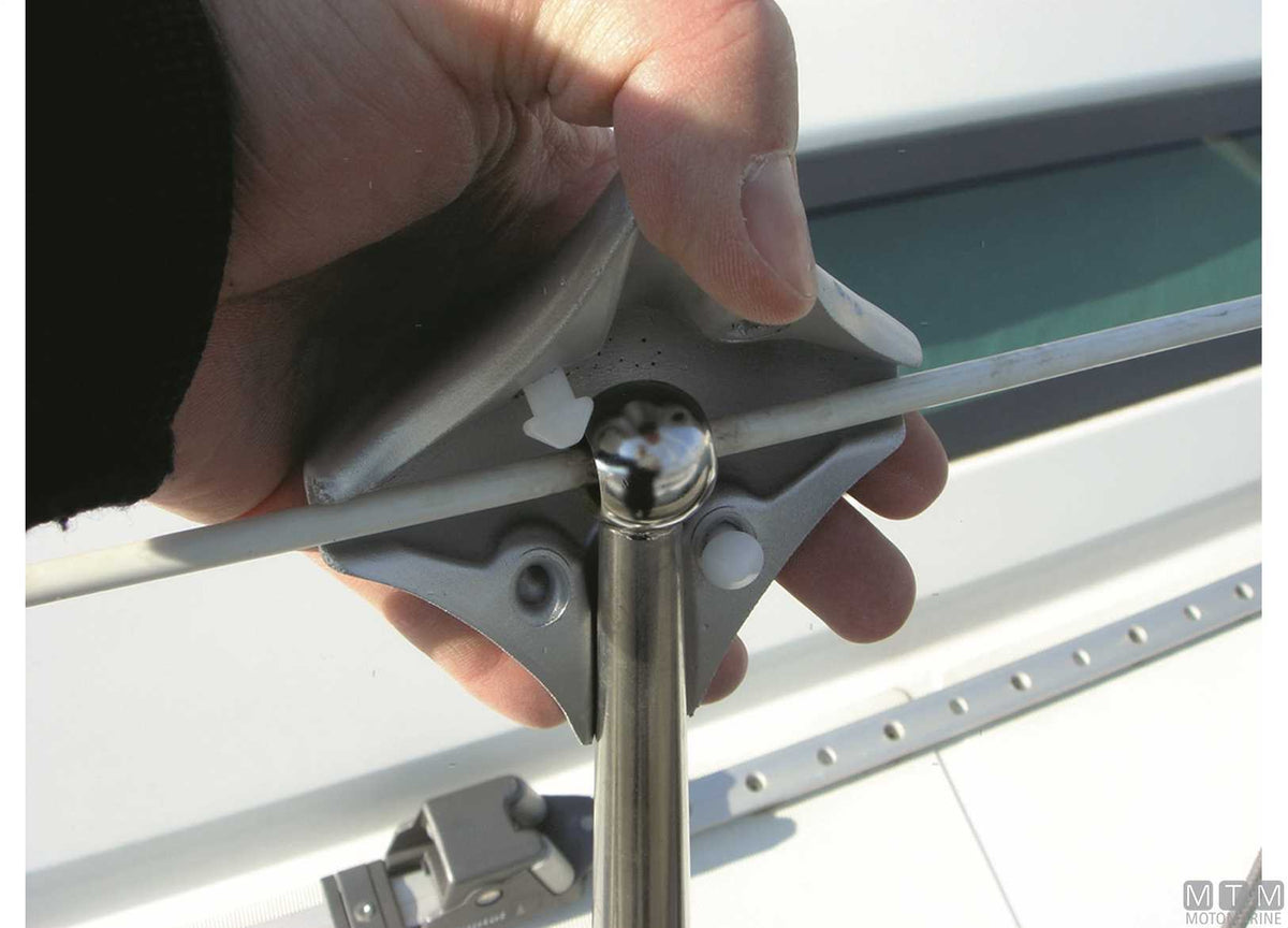 Sail Defender polyurethane stanchion cover - original photo Motomarine Srl