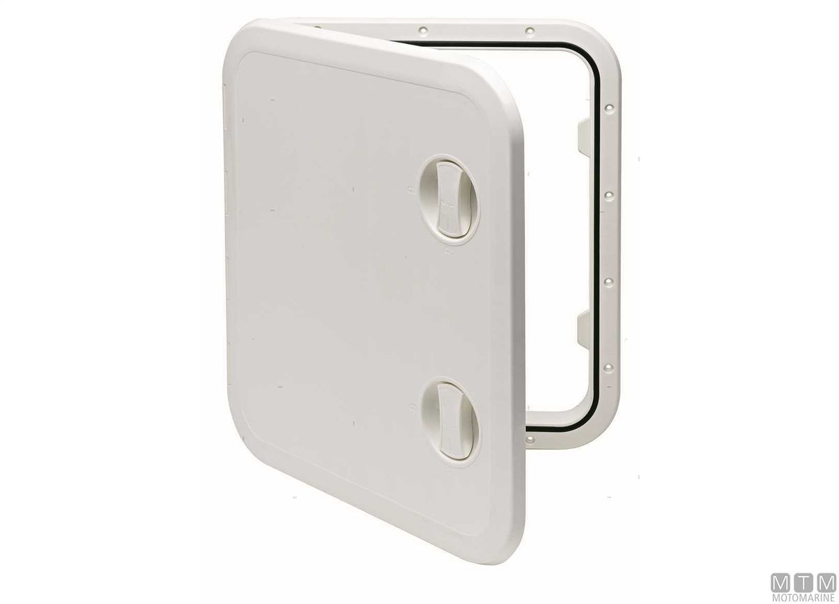 Walkable deck hatch in ABS, white, size QL 458x513 mm - original photo Motomarine Srl
