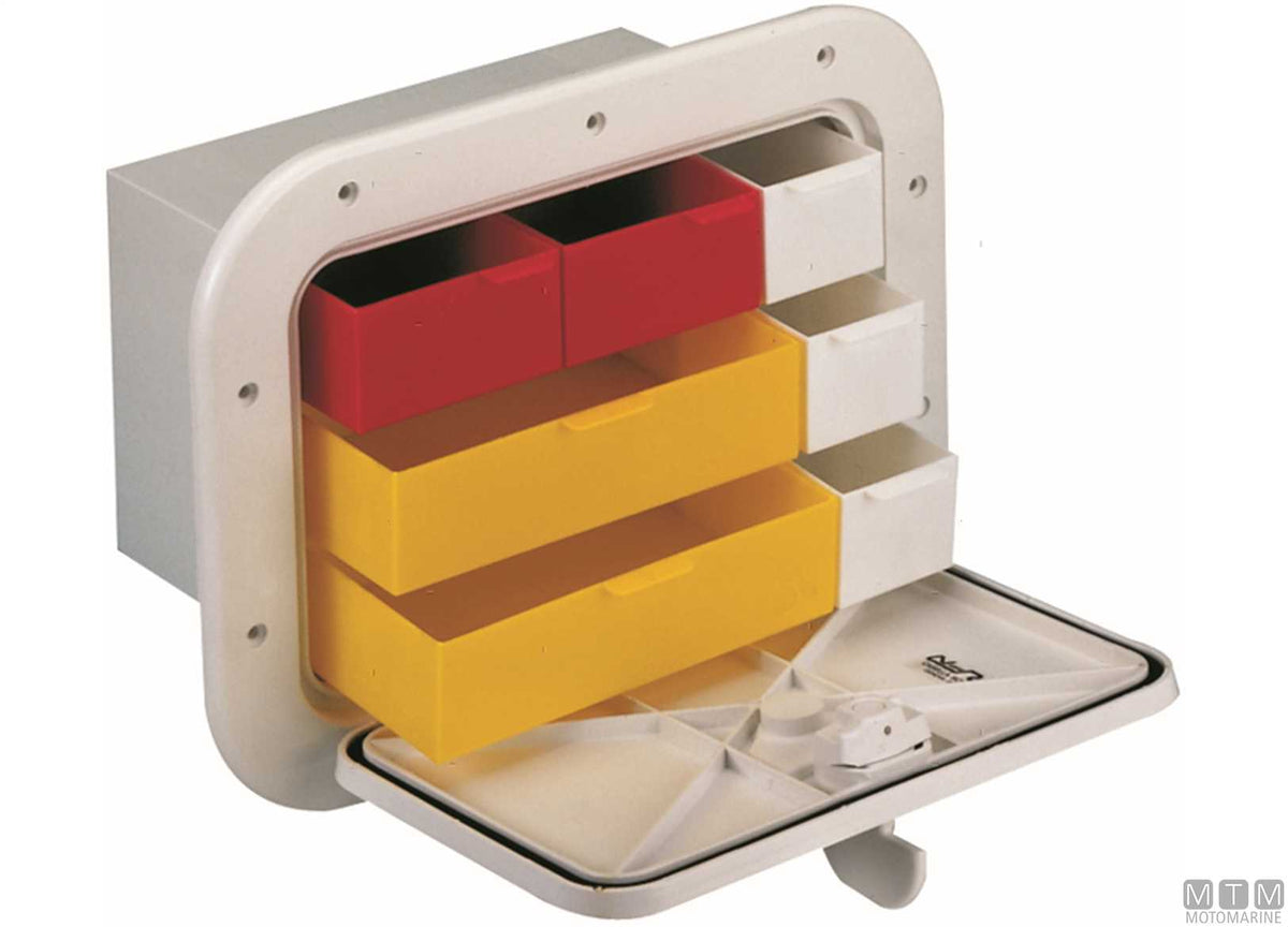 ABS hatch with drawer box - original photo Motomarine Srl
