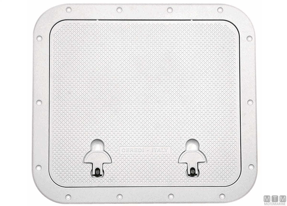 Large grey hatch in anodized aluminum - original photo Motomarine Srl