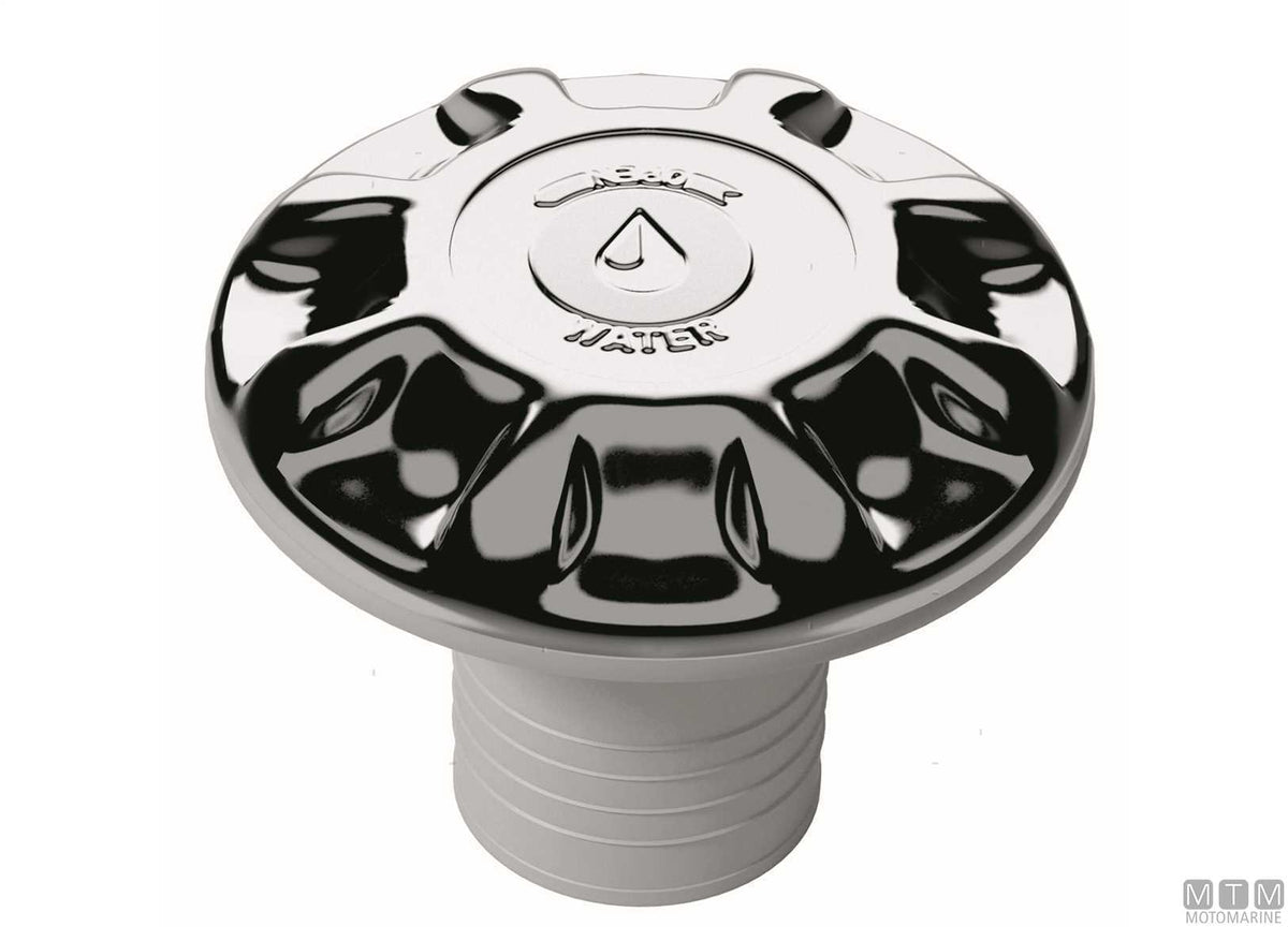 UFO fuel deck filler cap, Ø38 mm, chrome-plated plastic - original photo Motomarine Srl