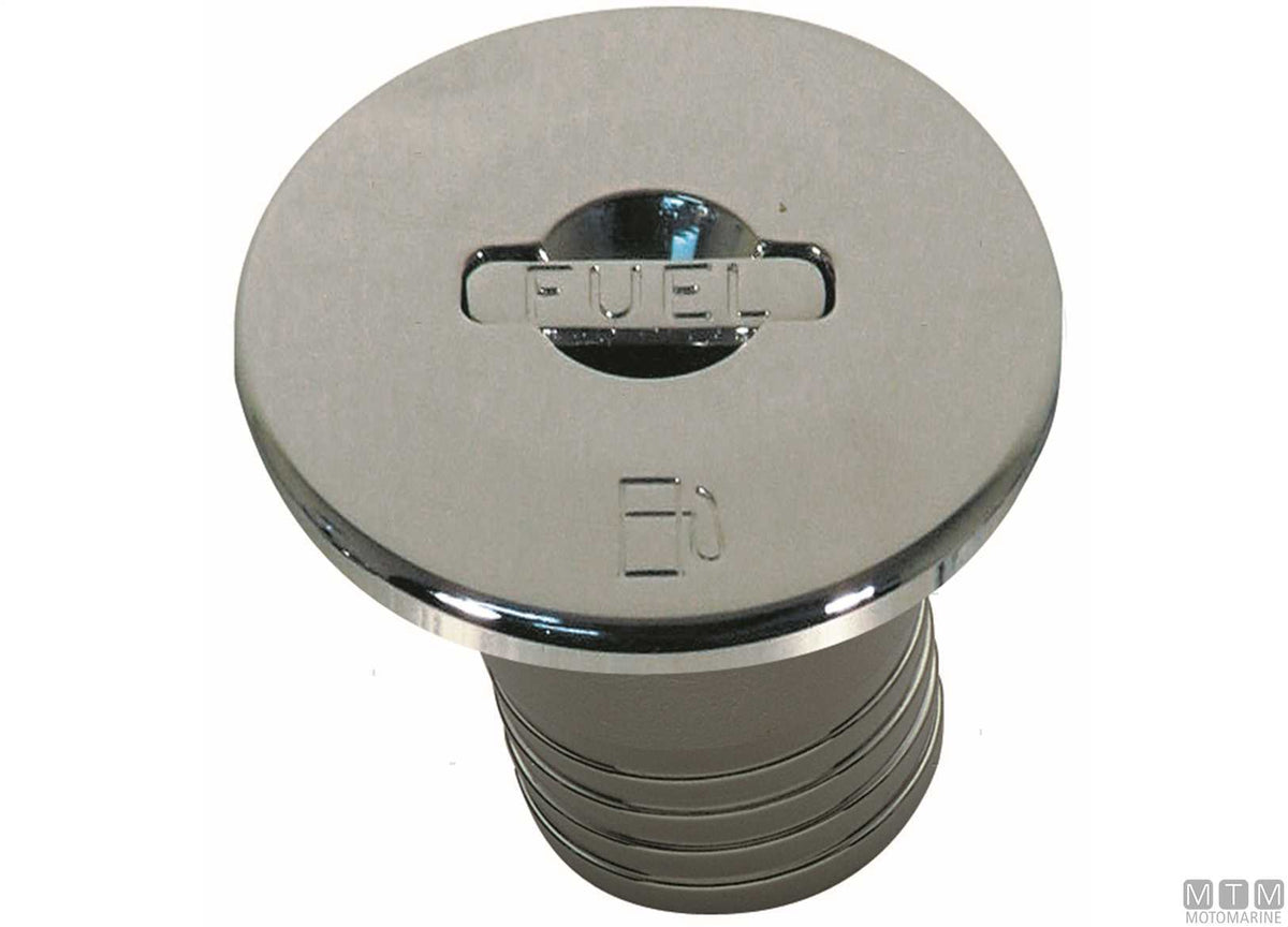 Lift-up fuel deck fill Ø38 mm stainless steel - original photo Motomarine Srl