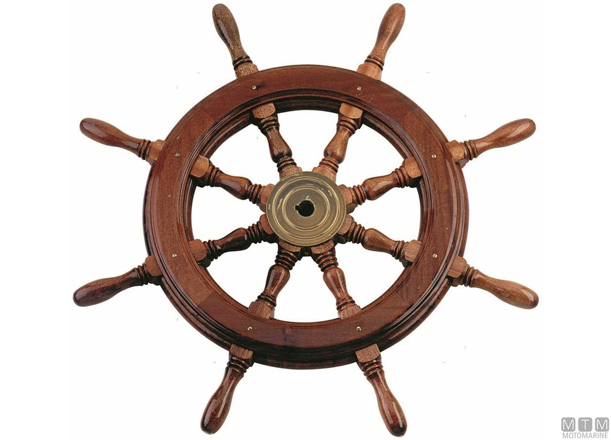 Type CM mahogany steering wheel Ø500 mm - original photo Motomarine Srl