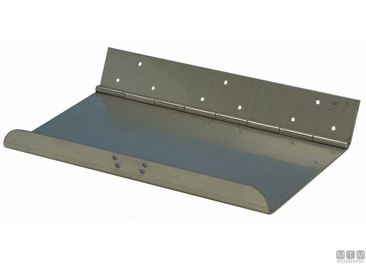 Pair of trim tab blades 450x300 cm, stainless steel - original photo Motomarine Srl