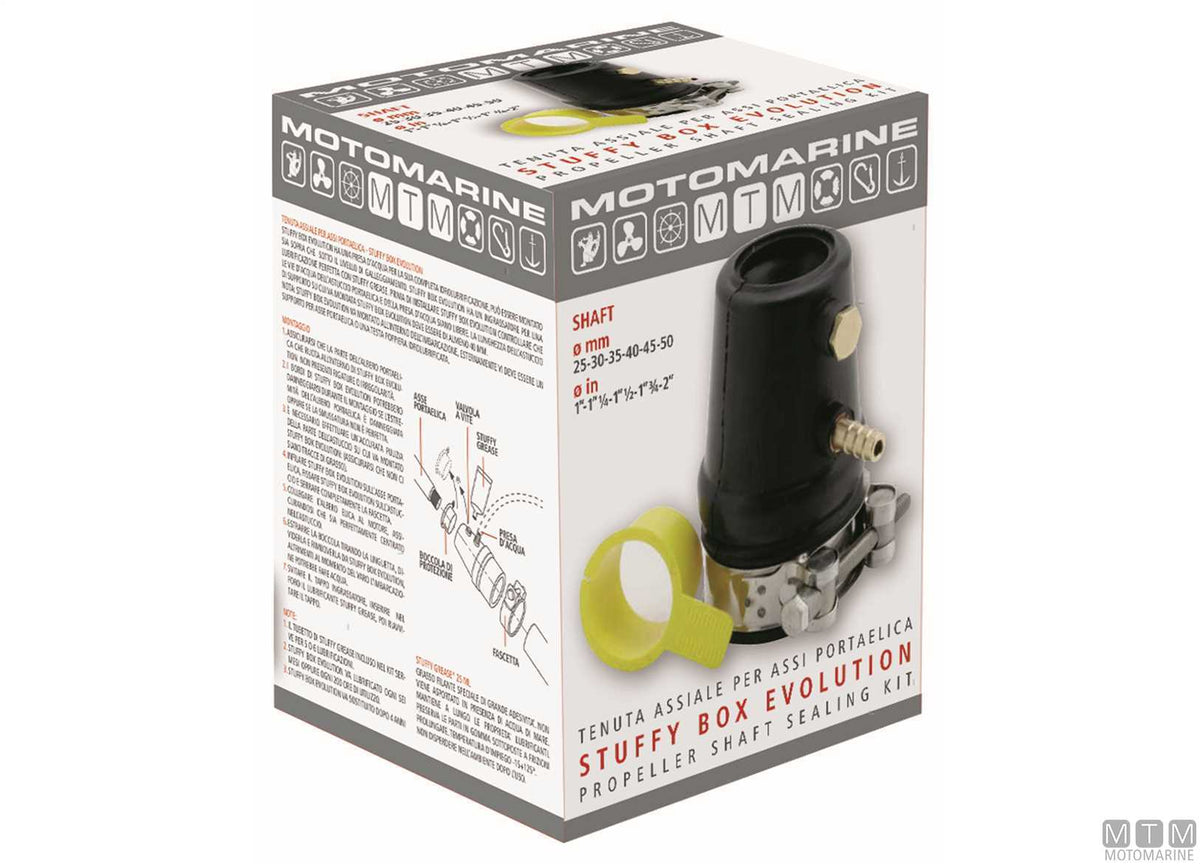 Evolution stuffing box for Ø1" propeller shaft - original photo Motomarine Srl