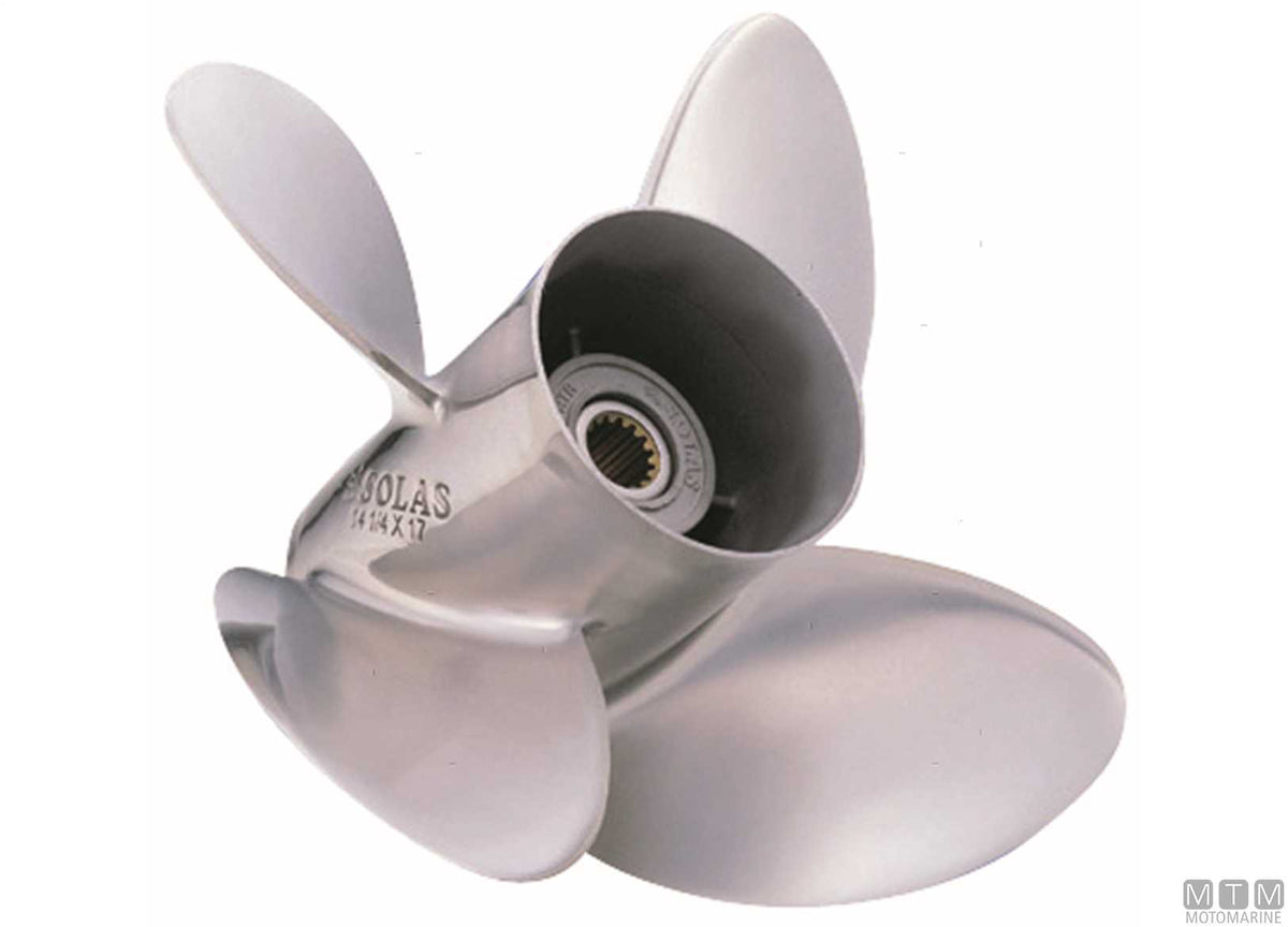 Solas 3-blade stainless steel propeller 15x21 - original photo Motomarine Srl