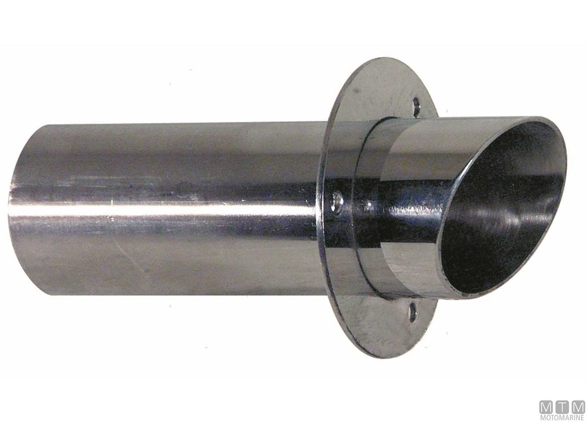 MTM L-shaped exhaust outlet Ø60 mm stainless steel - original photo Motomarine Srl
