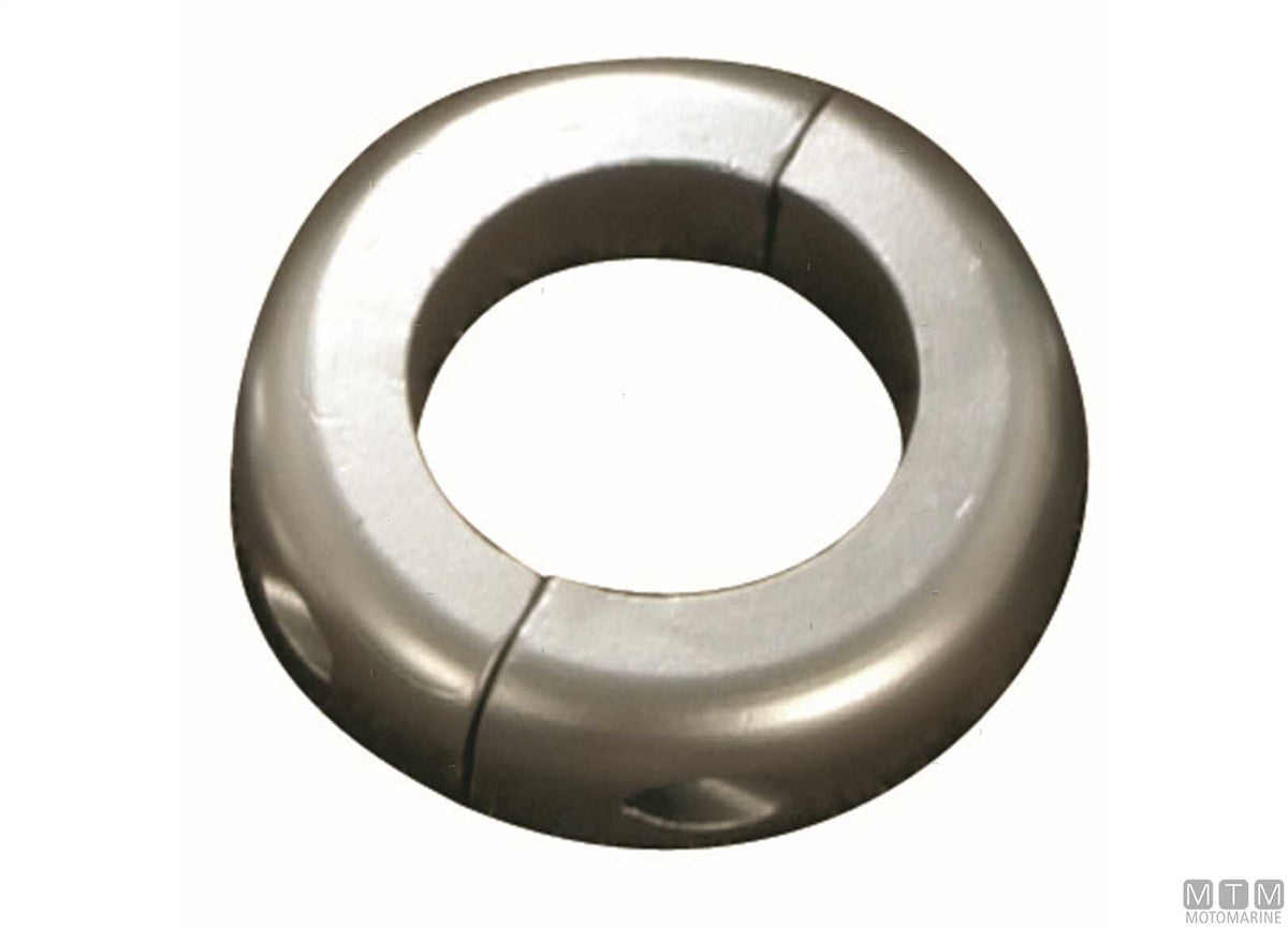Low collar anode for propeller shaft Ø45 mm, zinc - original photo Motomarine Srl