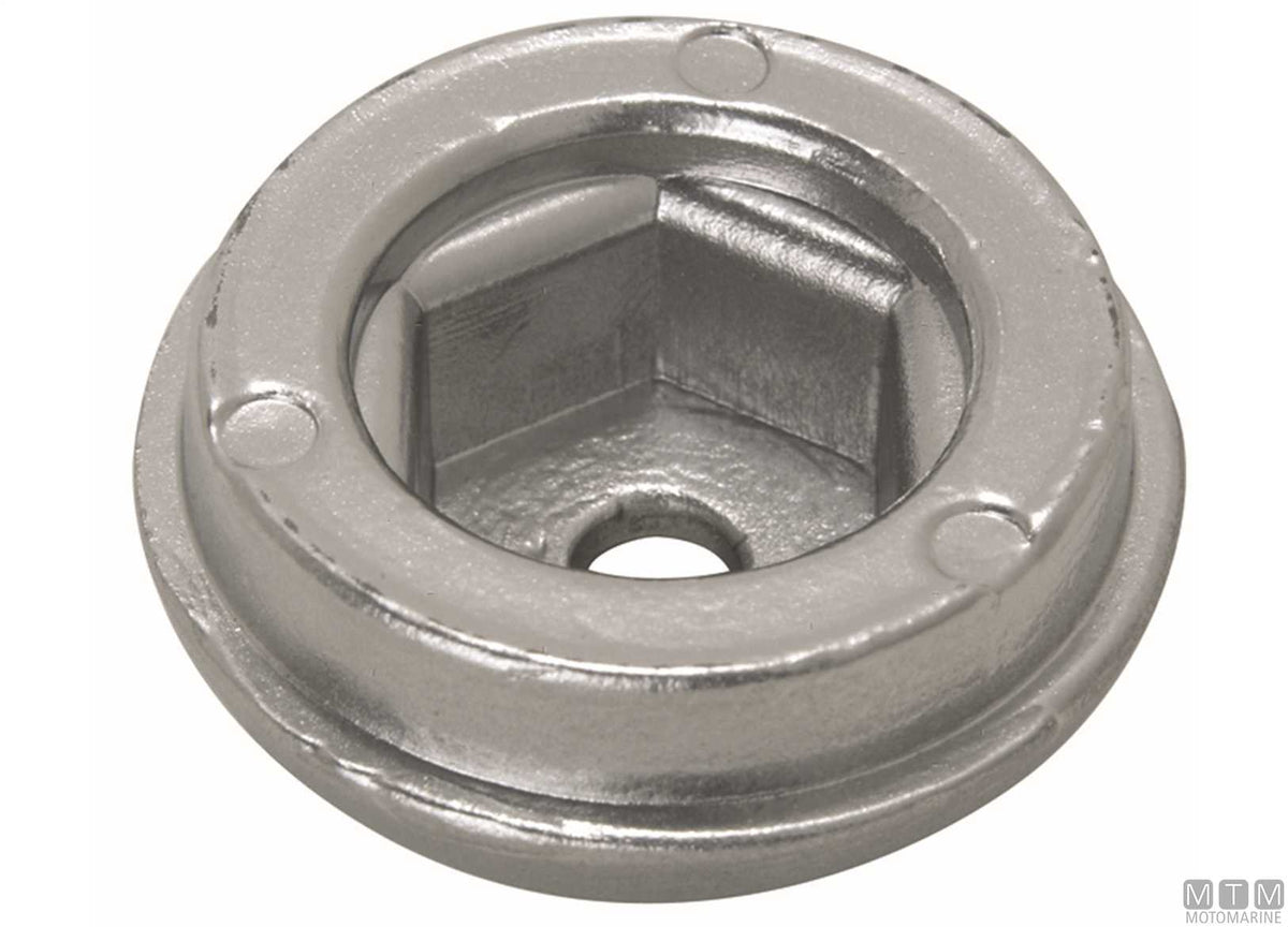 Ogive anode for Sleipner SP55 bow thruster in aluminium - original photo Motomarine Srl