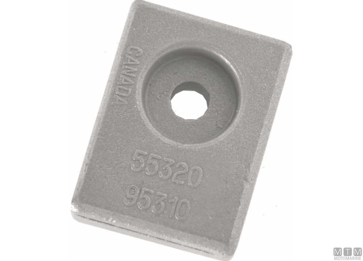 Fin anode for Suzuki 115 HP in aluminium - original photo Motomarine Srl