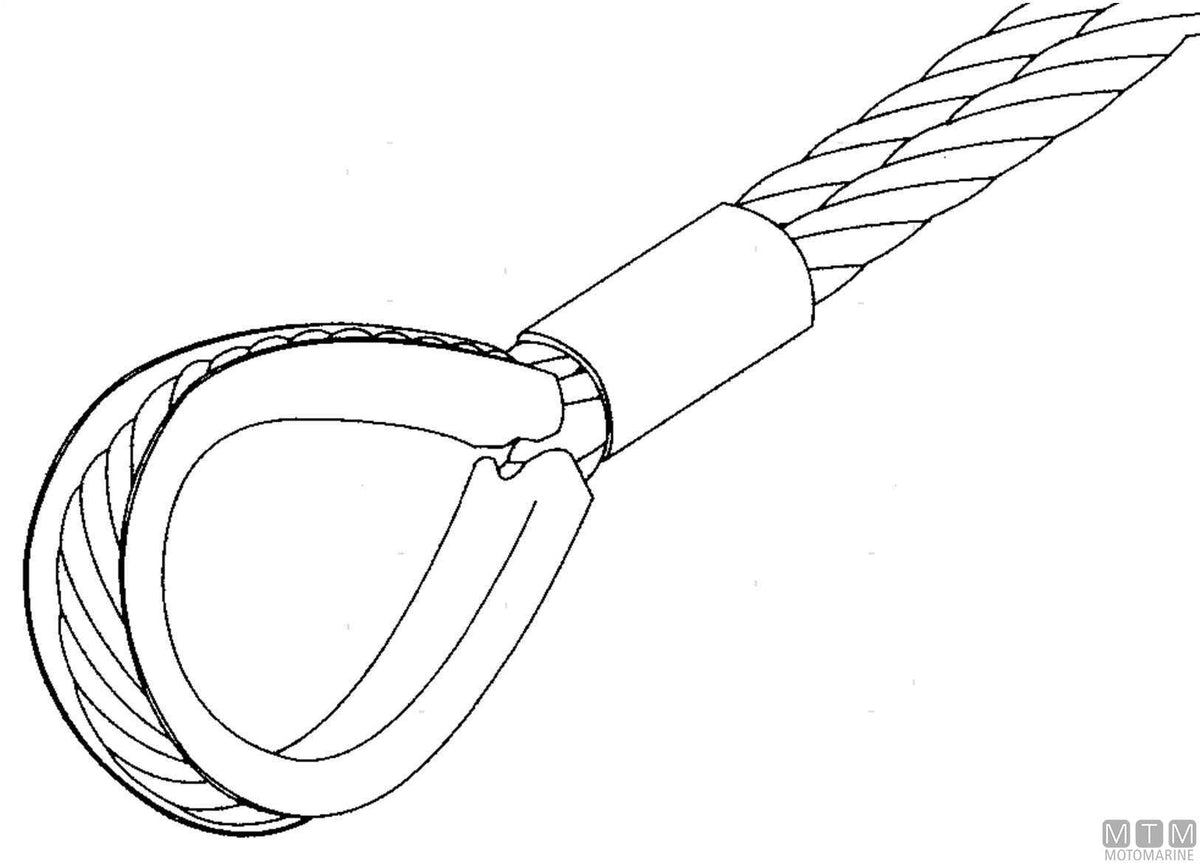 Thimble Ø2 mm in stainless steel 316 - original photo Motomarine Srl