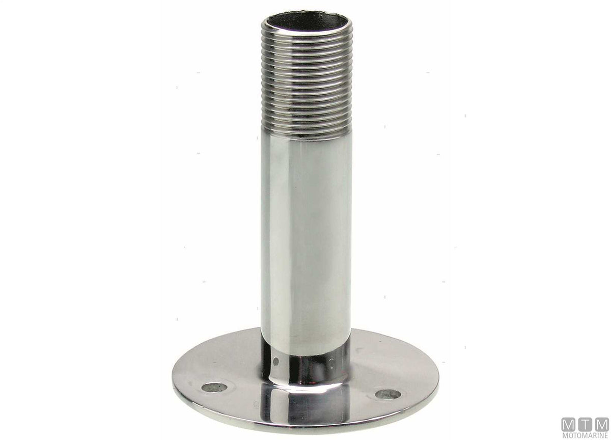 Stainless steel antenna base H 107 mm - original photo Motomarine Srl