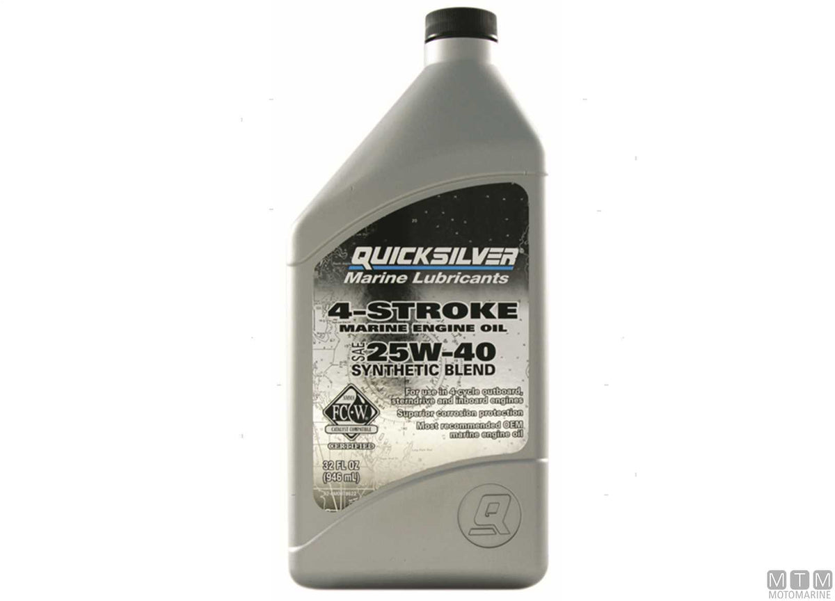 Quicksilver 25W40 Synthetic Oil 4-stroke 6x1 l - original photo Motomarine Srl