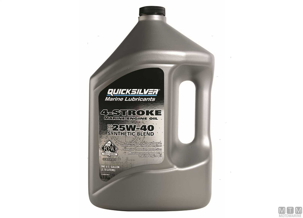 Quicksilver 25W40 Synthetic Oil 4-stroke 6x1 l - original photo Motomarine Srl