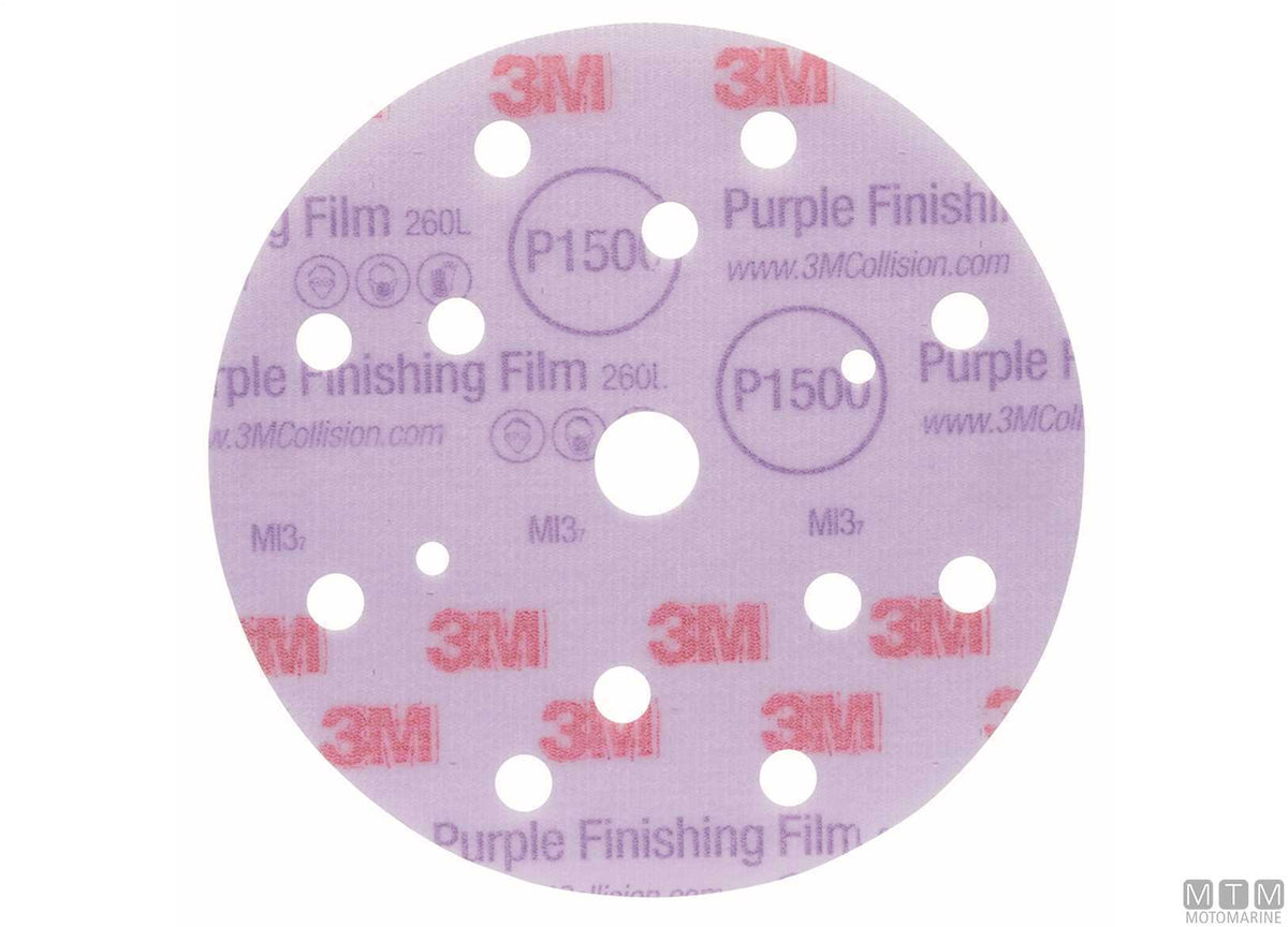 Abrasive discs 3M 260L Finishing P800 150 mm 50 pcs - original photo Motomarine Srl