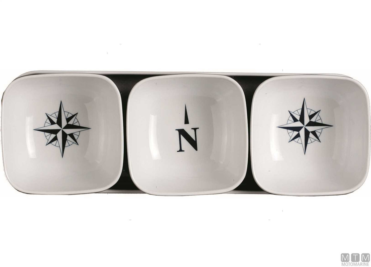 MB Northwind set of 3 snack bowls and tray - original photo Motomarine Srl