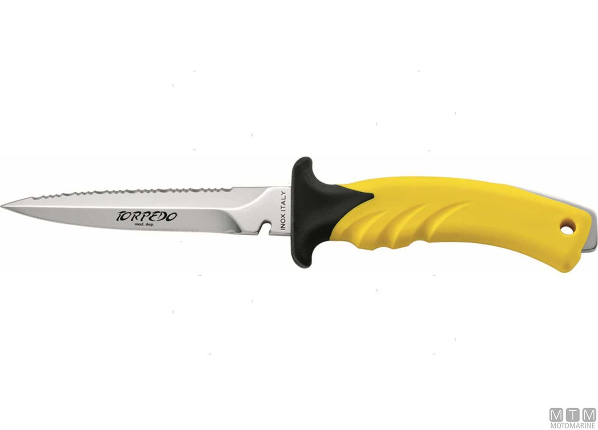 Mac Torpedo 11-Y Knife Yellow, Blade 11.5 cm - original photo Motomarine Srl