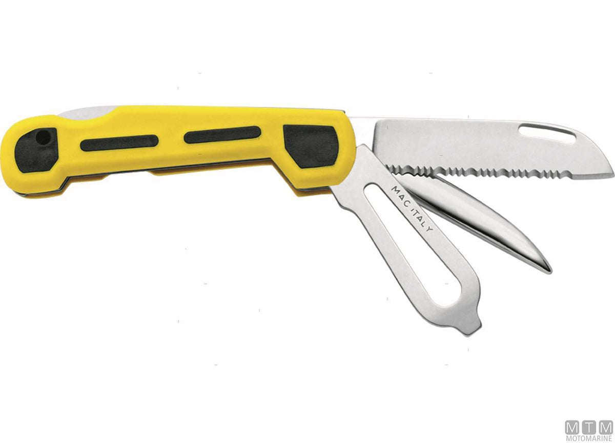 Mac Skipper-Y yellow folding knife, 6.5 cm blade - original photo Motomarine Srl
