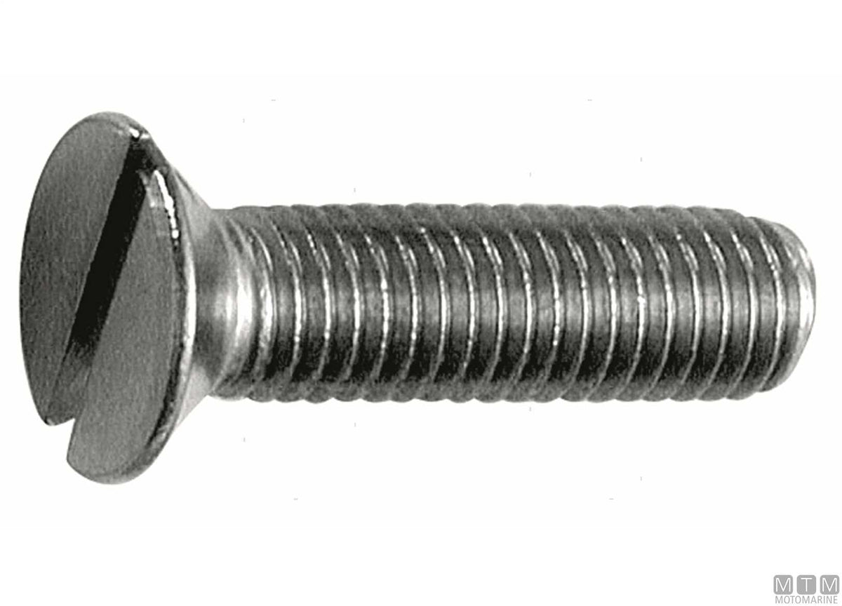 Flat countersunk head screws DIN 963 stainless steel A2 M4x50 100 pcs - original photo Motomarine Srl