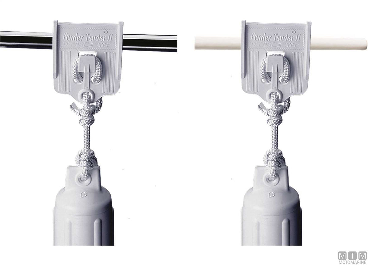 Pair of plastic fender-tender holder hooks - original photo Motomarine Srl
