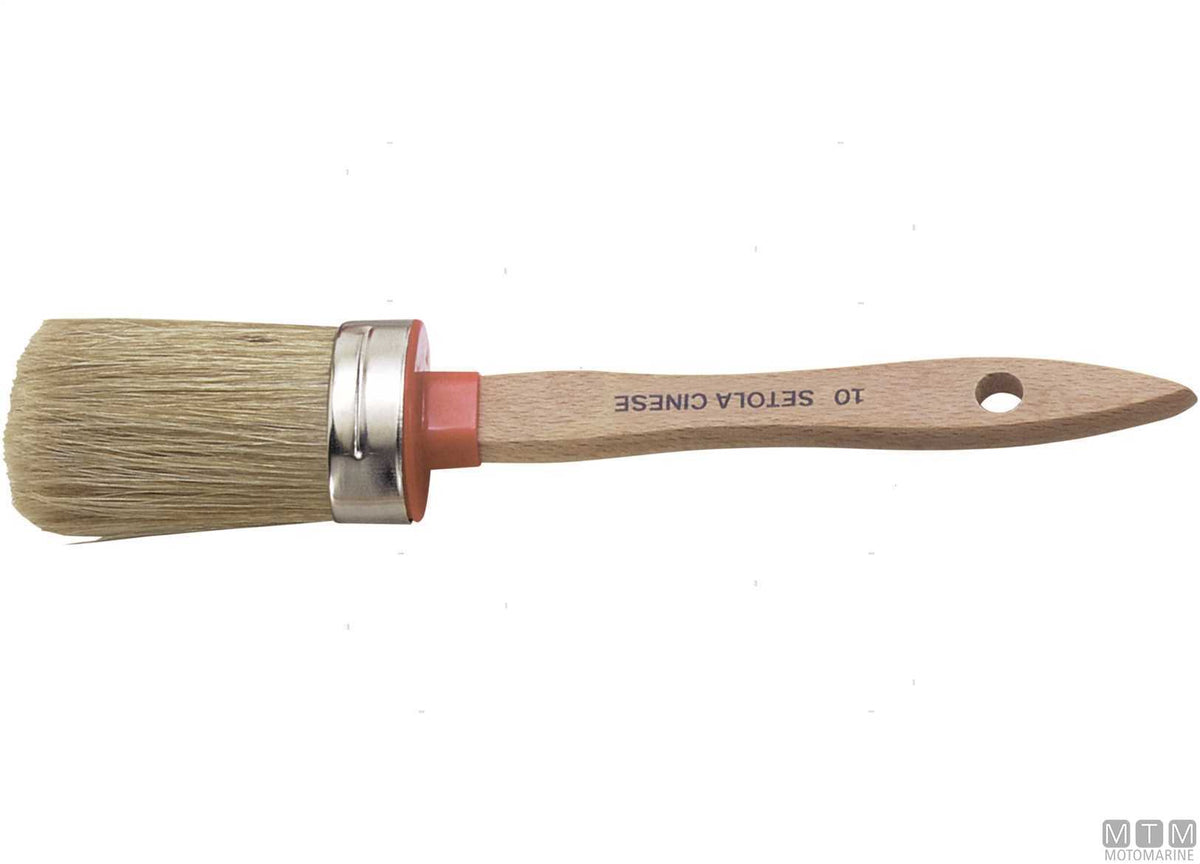 Oval brush natural bristle 30 mm - original photo Motomarine Srl