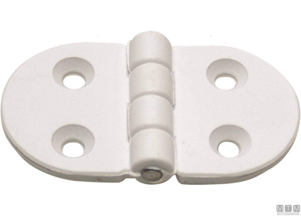 Oval wing hinge 40x70 mm in white plastic - original photo Motomarine Srl