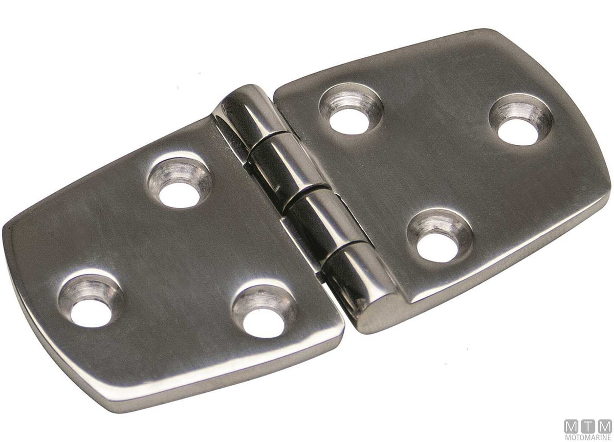 Heavy-duty biscuit hinge 38x75 mm, 316 stainless steel - original photo Motomarine Srl