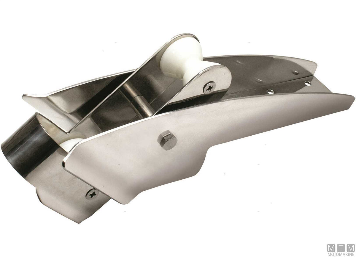 XL tilting chain bow roller 750 mm, stainless steel 316 - original photo Motomarine Srl
