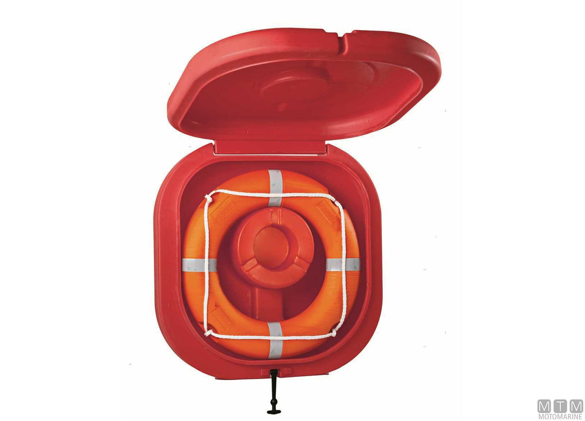 Closed ABS container for ring lifebuoy <75 cm - original photo Motomarine Srl