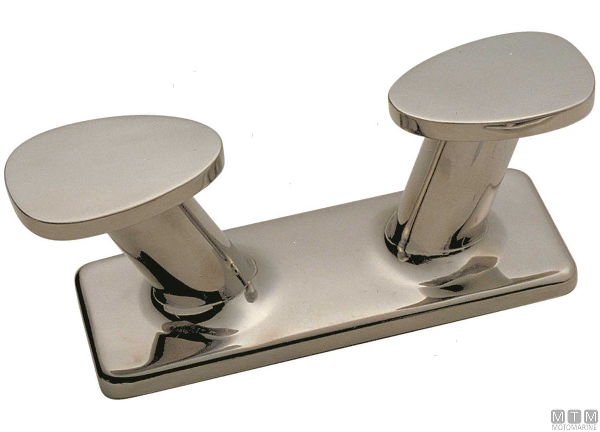 Double horn cleat 250/300 mm stainless steel 316 - original photo Motomarine Srl