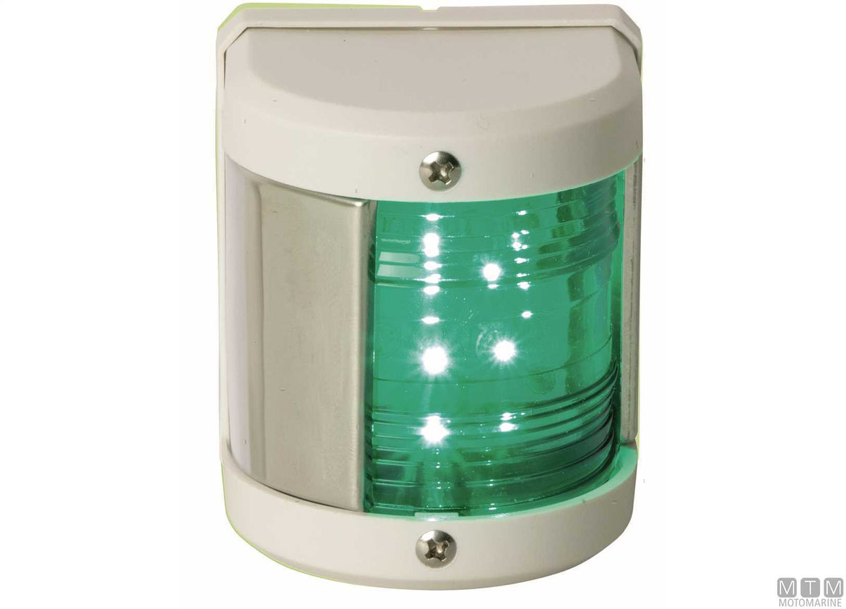 Red LED side navigation light Midi white 65x75 mm - original photo Motomarine Srl