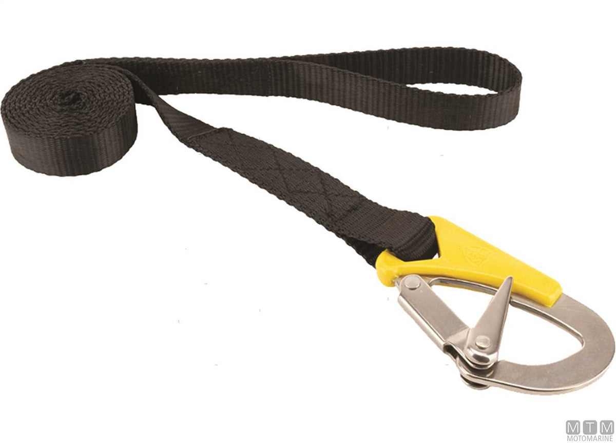VSG extendable safety tether L100-200cm with 2 carabiners - original photo Motomarine Srl