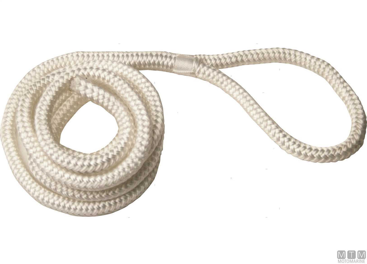 Braided fender line with eye white (pack of 2) Ø10 mm x 3 m - original photo Motomarine Srl