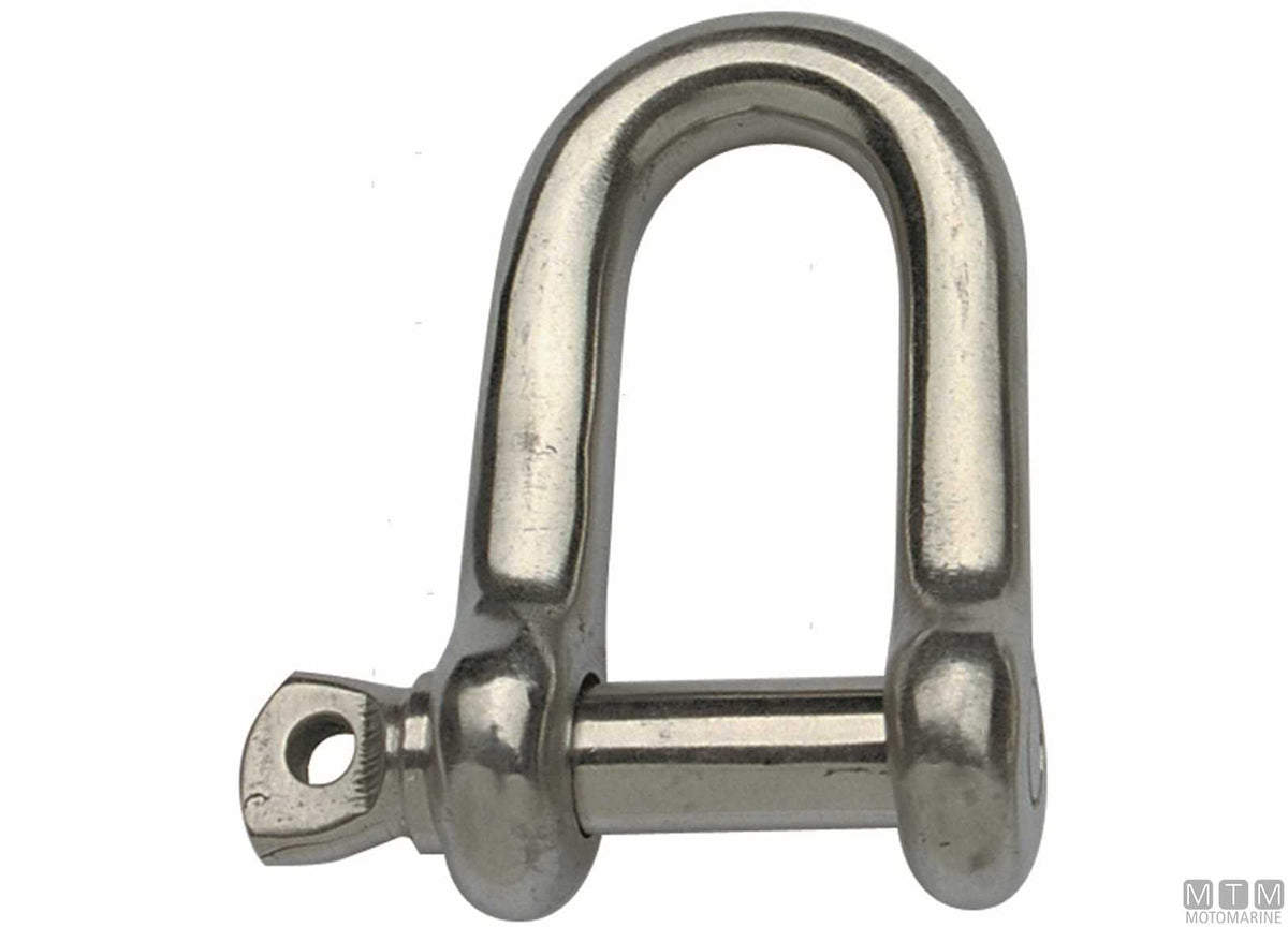 Straight shackle Ø8 mm AISI 316 stainless steel - original photo Motomarine Srl