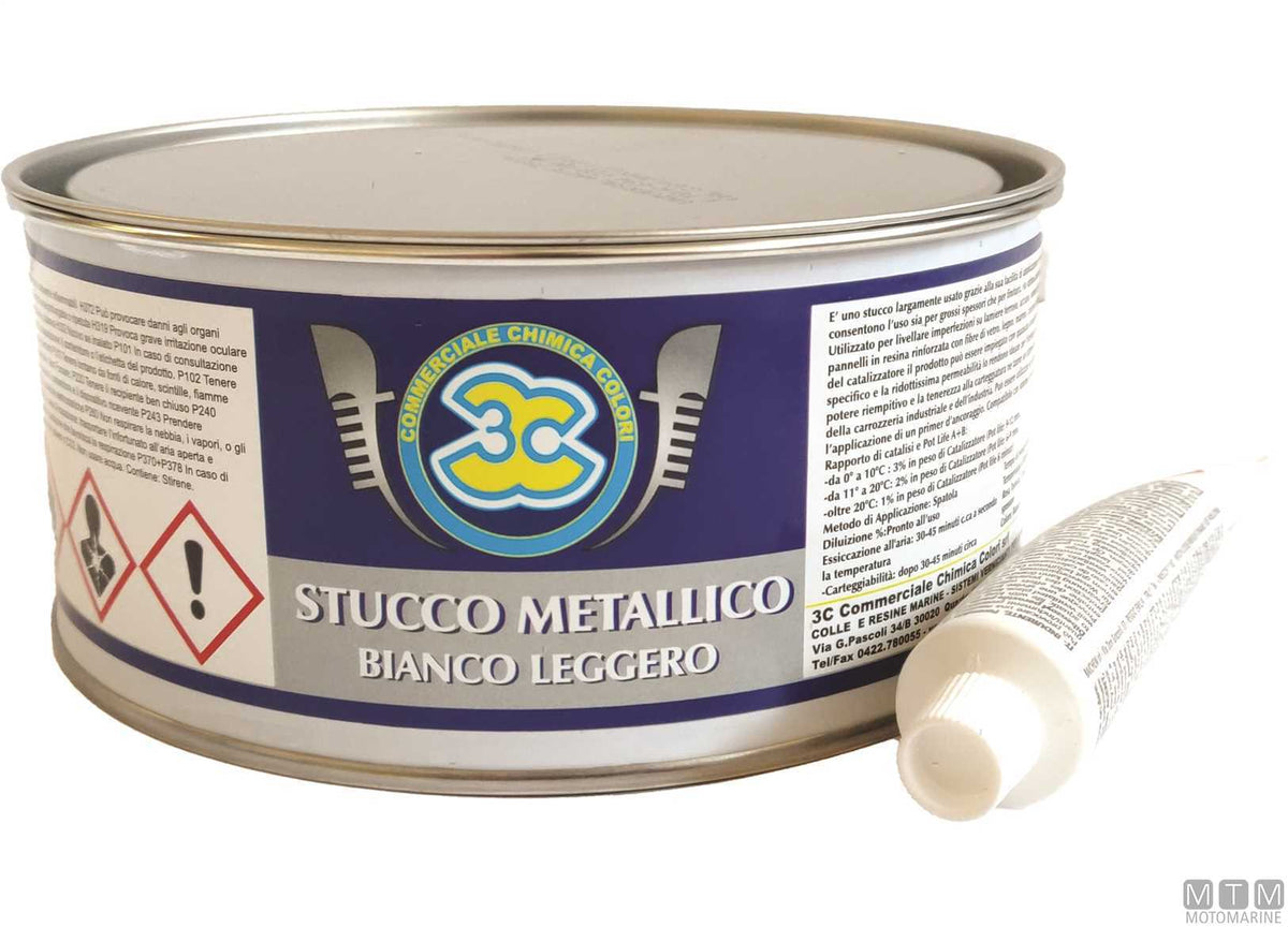 3C metallic polyester filler 750 ml - original photo Motomarine Srl
