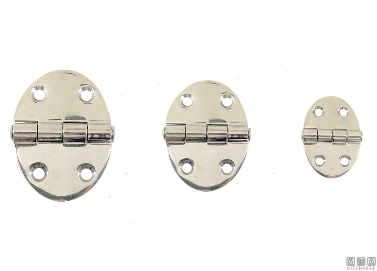 Standard oval hinge 35x51 mm, 316 stainless steel - original photo Motomarine Srl