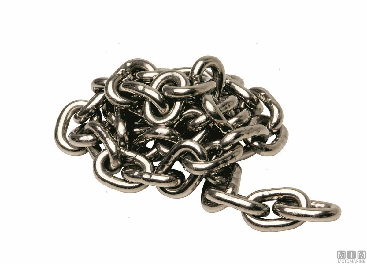 Chain length DIN5685A Ø6 mm 5 m stainless steel 316 - original photo Motomarine Srl