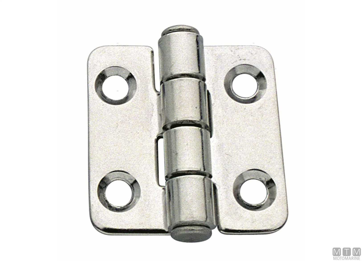 Book hinge, center pin, 40x37 mm, in stainless steel 316 - original photo Motomarine Srl