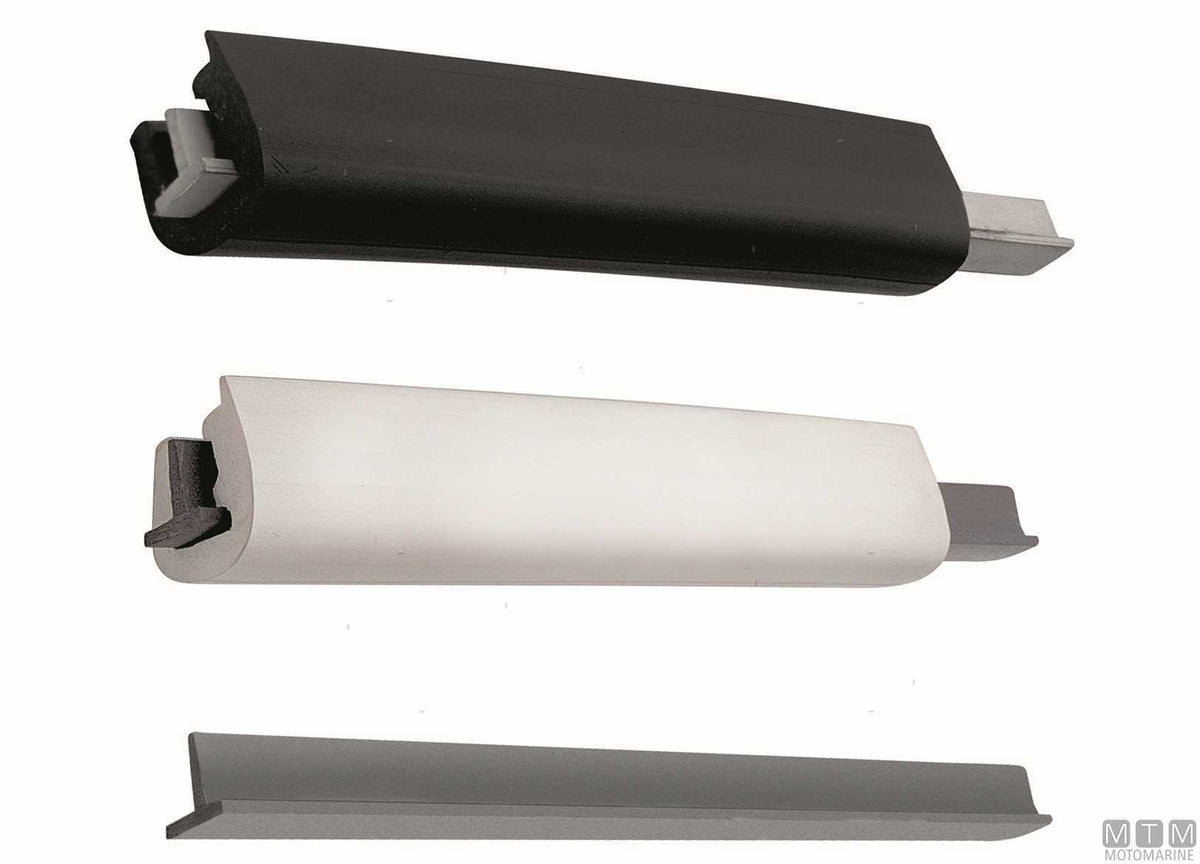 Mounting bracket for T18 rubbing strake profile H36 mm L 2 m - original photo Motomarine Srl