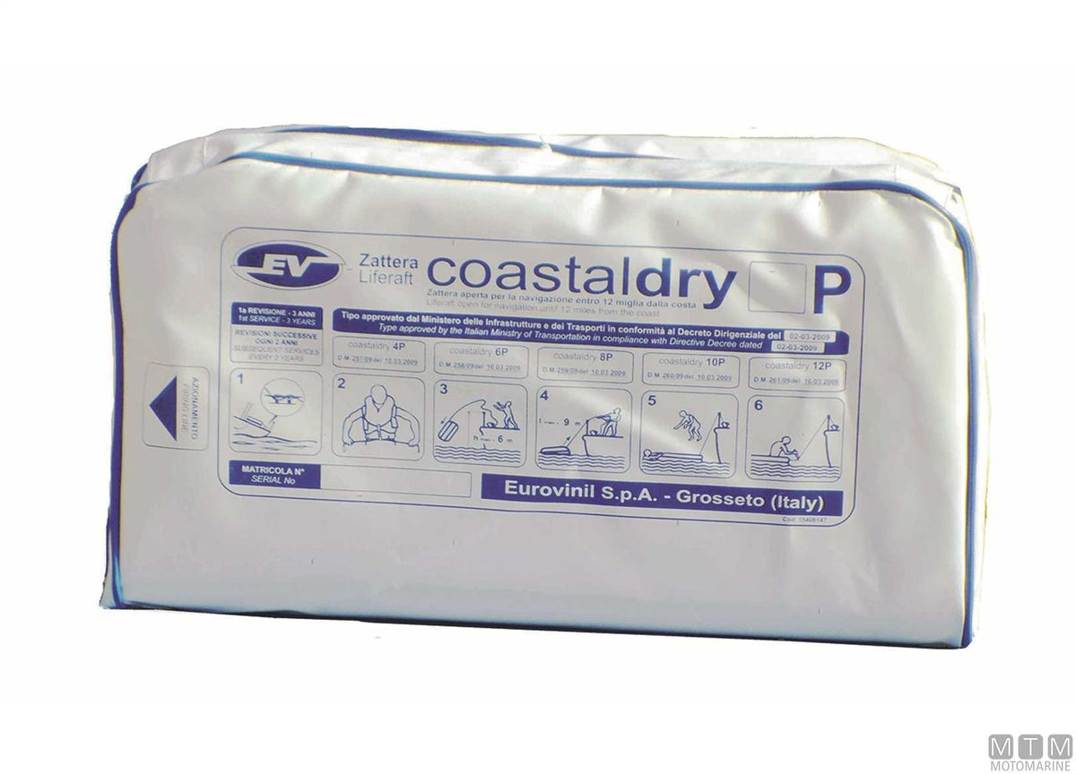 EV Oceandry 9650 Bag Italia liferaft, valise, 6-person - original photo Motomarine Srl