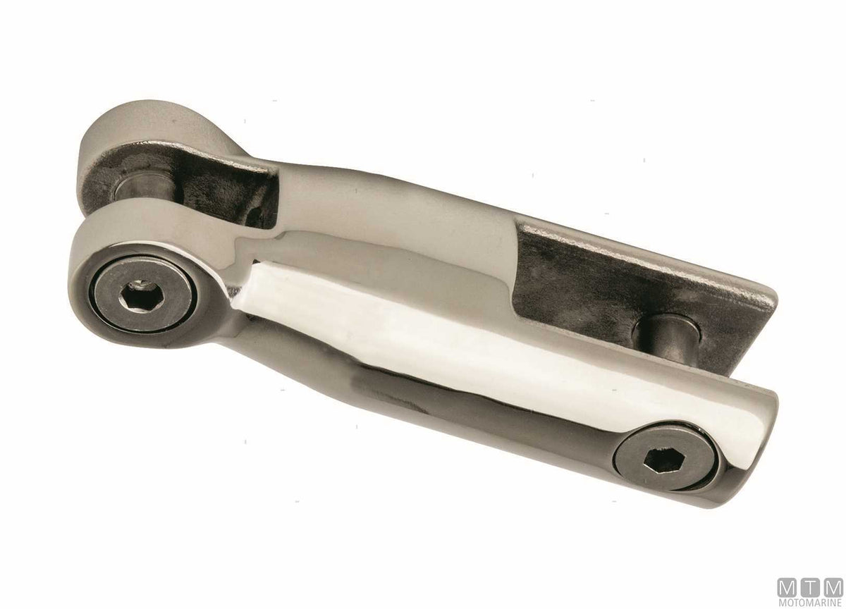 Fixed anchor connector, chain Ø10/12 mm, stainless steel 316 - original photo Motomarine Srl