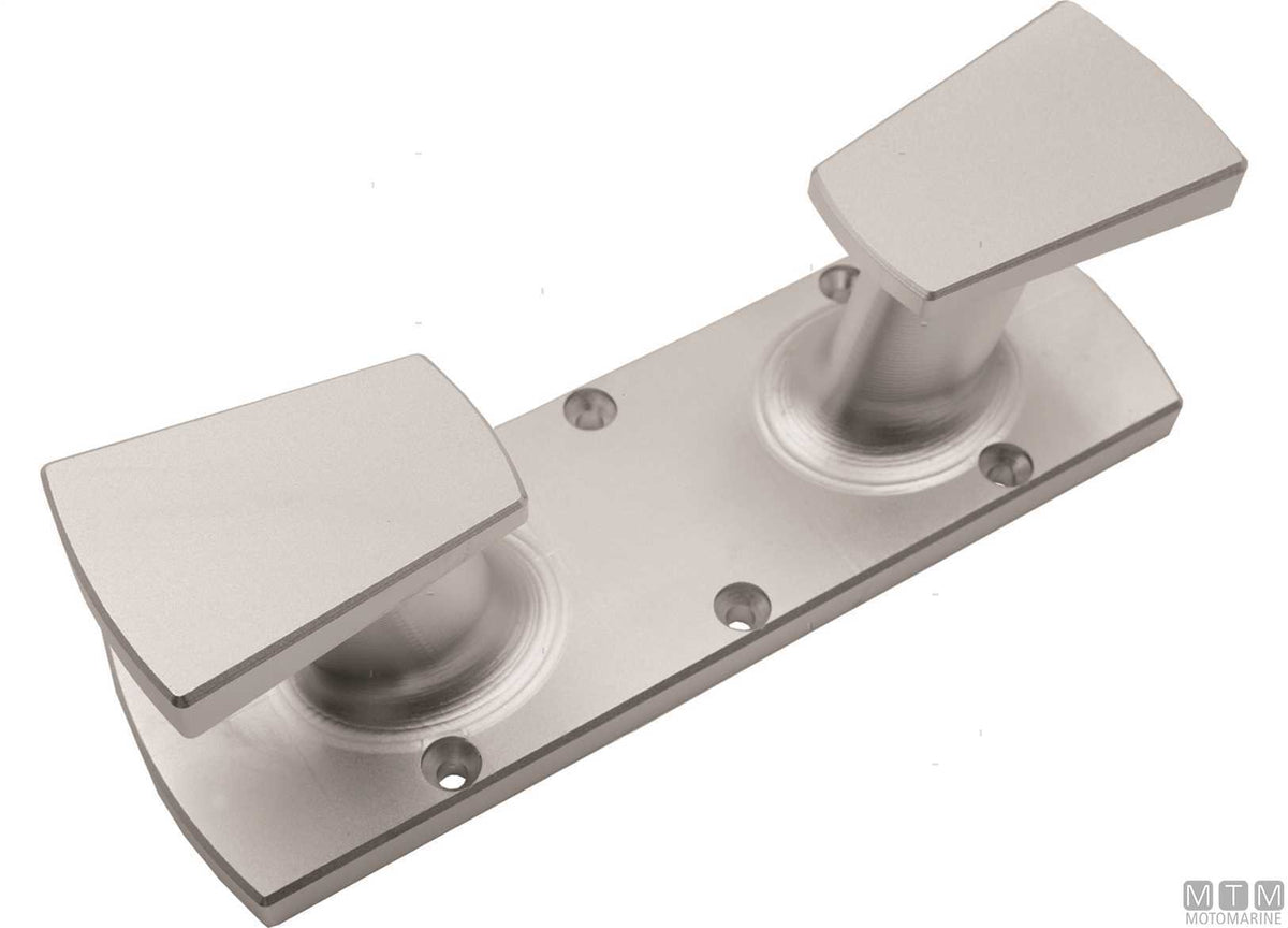 2-horn cleat Edge 200 mm in aluminium - original photo Motomarine Srl