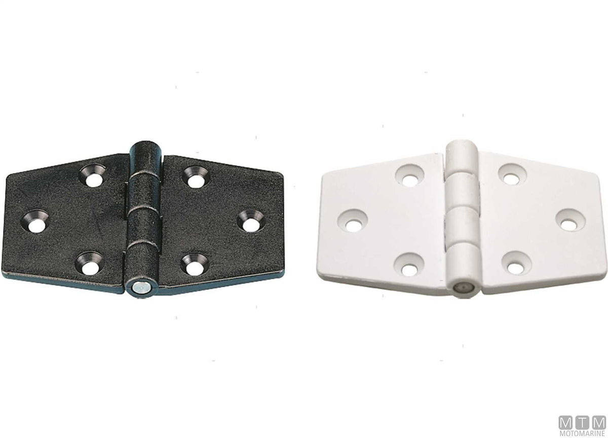 Biscuit hinge 60x95 mm in white plastic - original photo Motomarine Srl