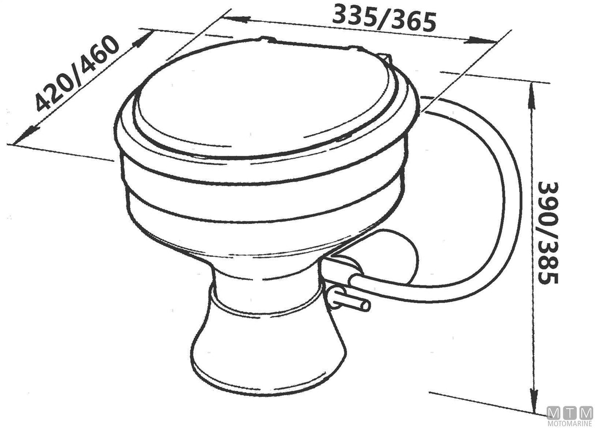 Ocean Evolution Comfort electric toilet 24V - original photo Motomarine Srl