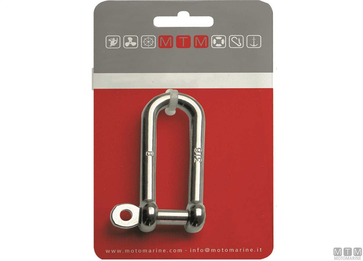 Long shackle Ø5 mm AISI 316 stainless steel M-CARD - original photo Motomarine Srl