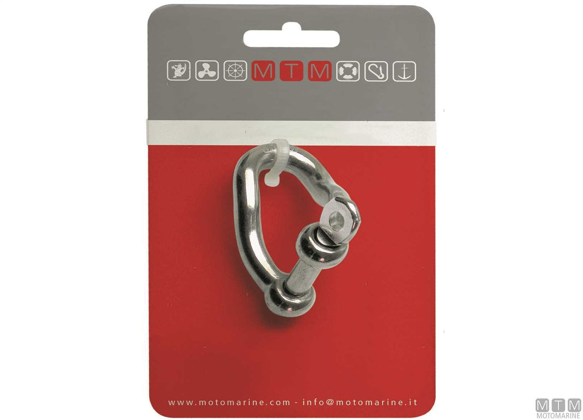 Twisted shackle Ø10 mm stainless steel 316 M-CARD - original photo Motomarine Srl
