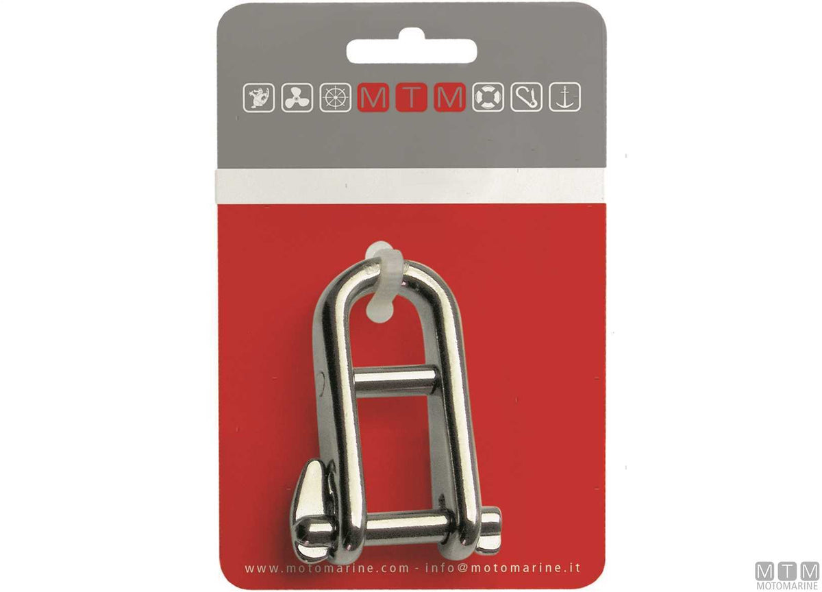 Key pin shackle 2 pins Ø6 mm stainless steel captive pin M-CARD - original photo Motomarine Srl
