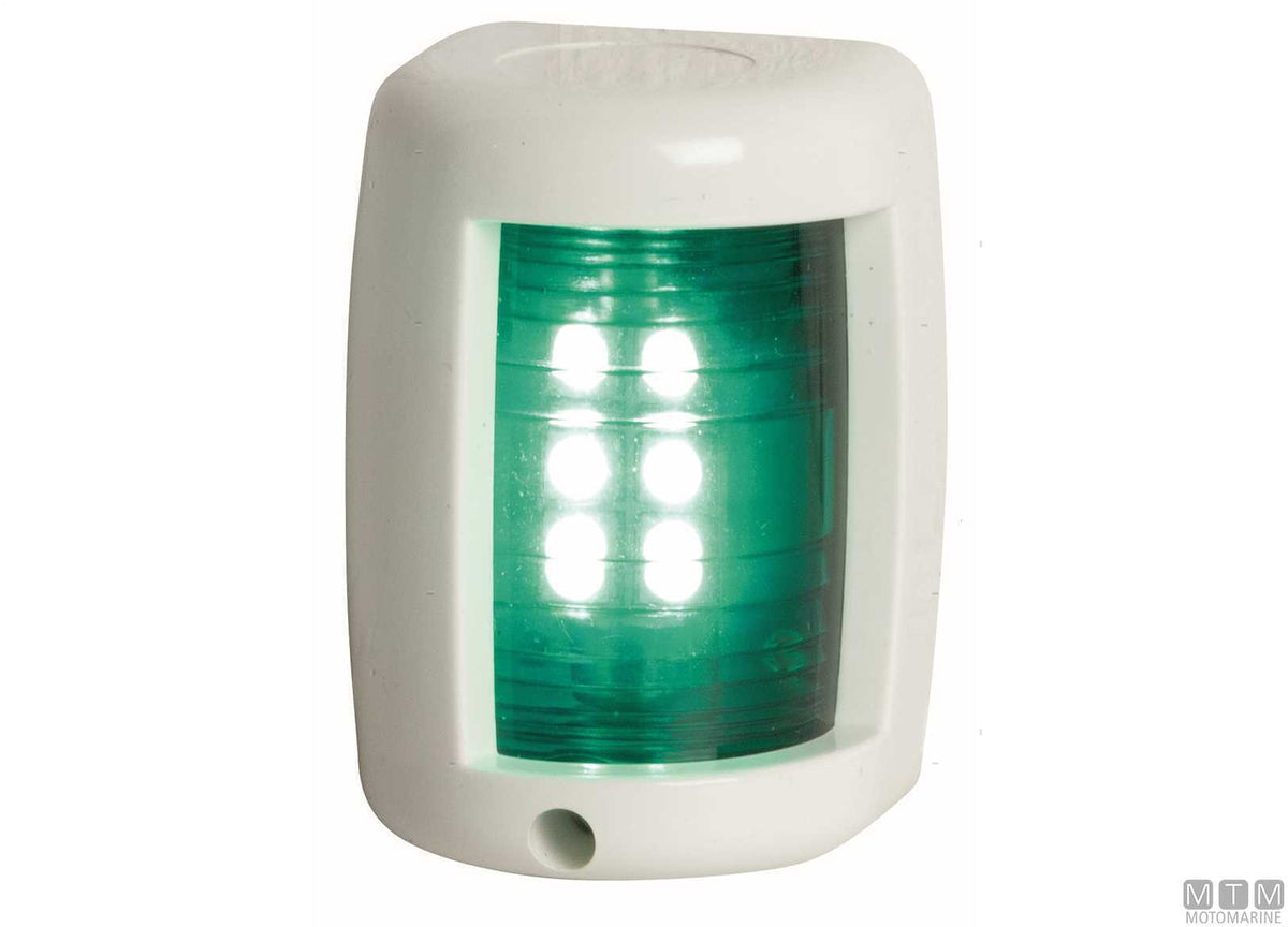 LED combined navigation light, red/green, Mini, white, 43x59 mm - original photo Motomarine Srl